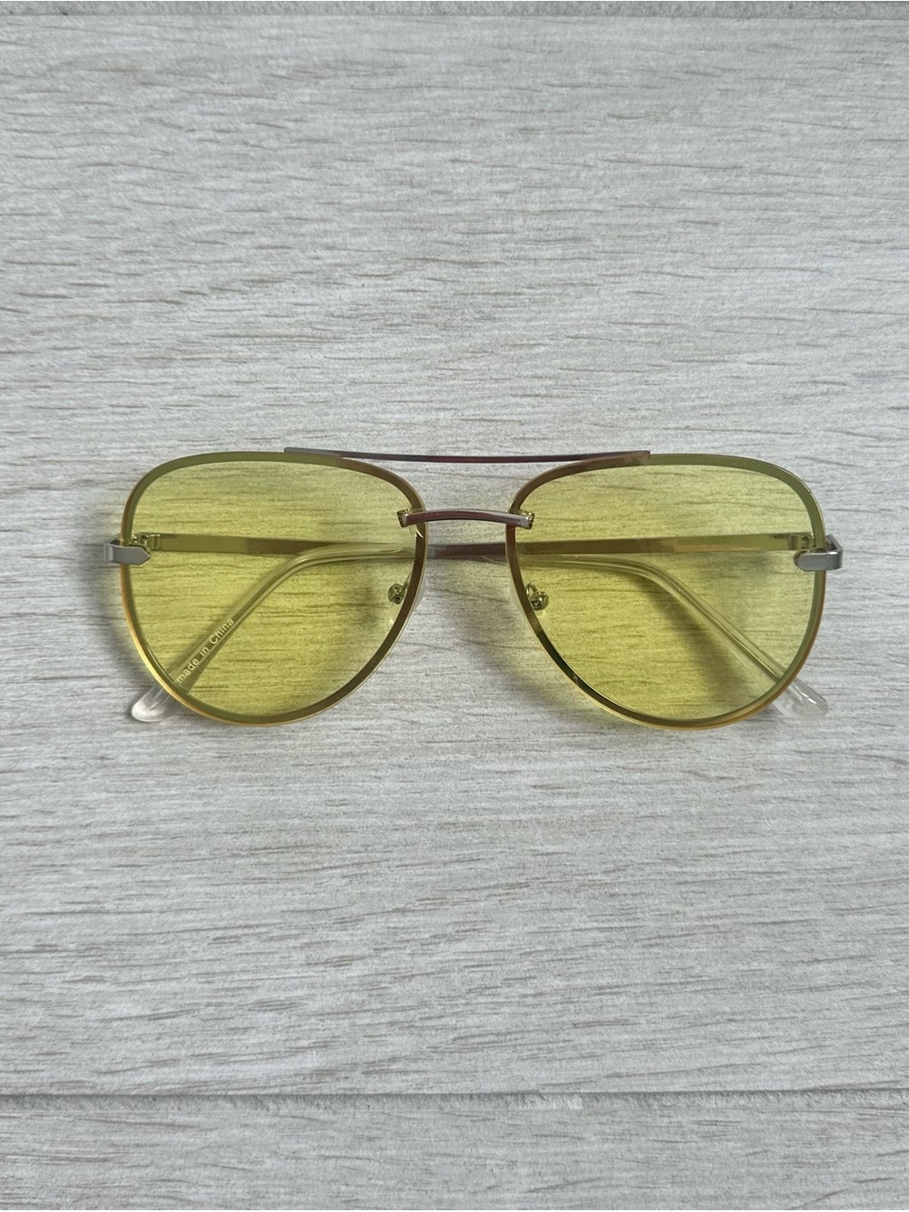 Forever 21 Yellow Aviator Sunglasses